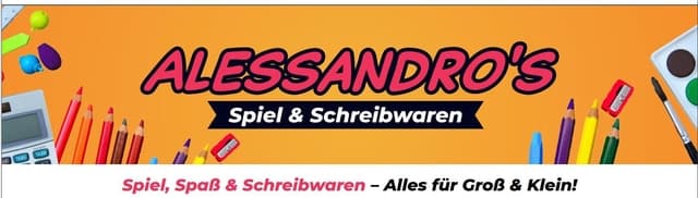 Schreibwaren, Bürobedarf, Schulbedarf, Spielwaren alles für den täglichen Gebrauch. 